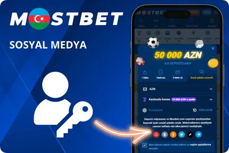Sosial şəbəkələr vasitəsilə Mostbet-ə giriş edin