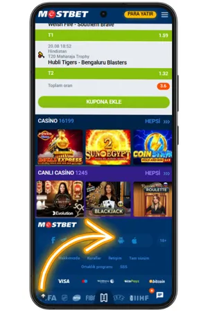 Mostbet uygulamasını indirme bağlantısı