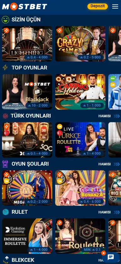 Mostbet Canlı Casino